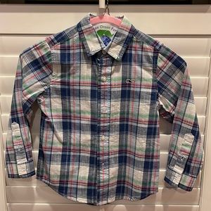 Vineyard vines boys 4T plaid button down, like new, worn once